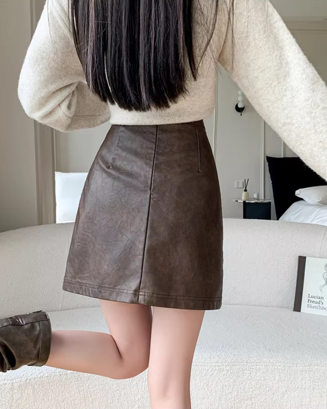 Leather Half Skirt