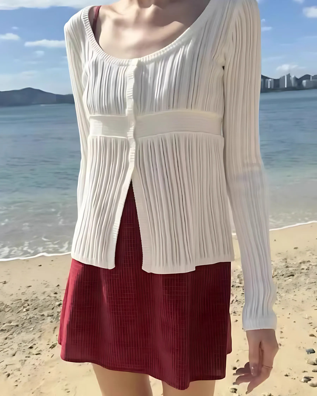 White Thin Cardigan Brandy Melville