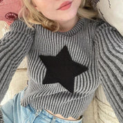 grey star long sleeve top