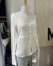 White Thin Cardigan Brandy Melville