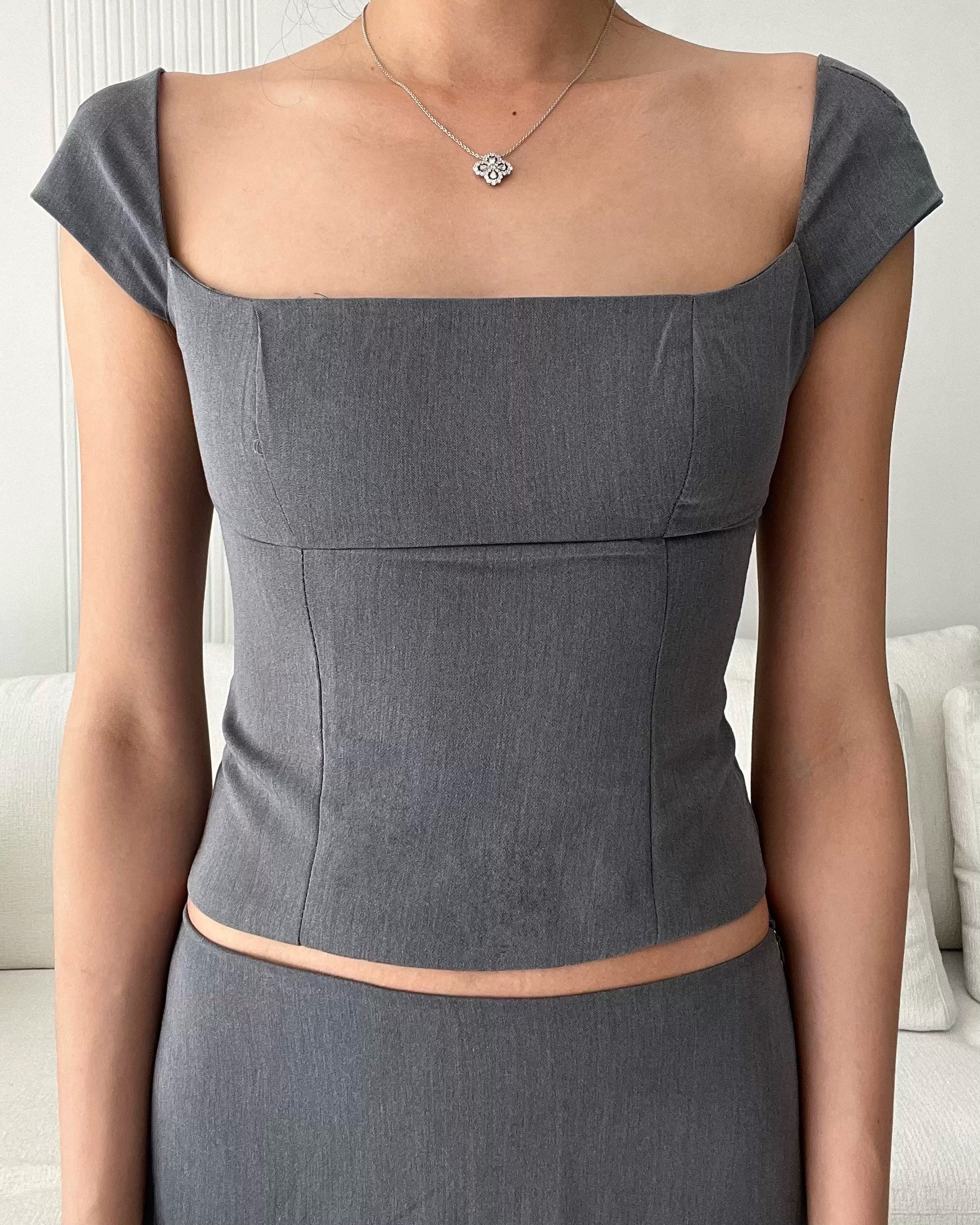 Jane Two Piece Grey Set