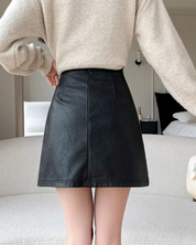 Leather Half Skirt
