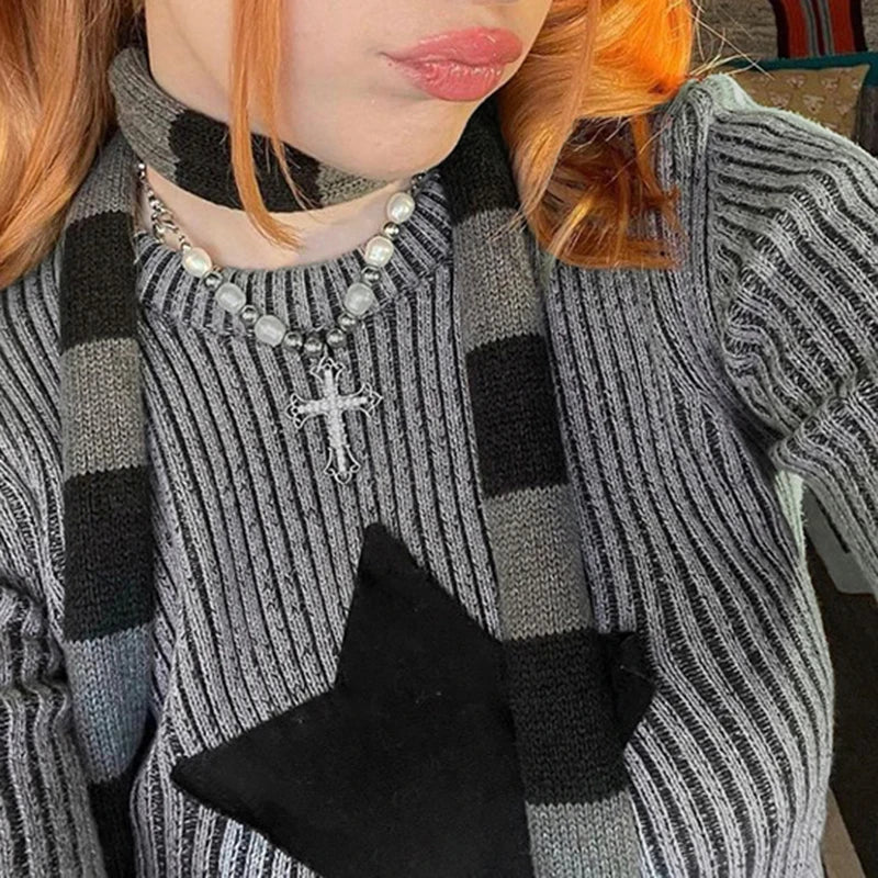 grey star long sleeve top