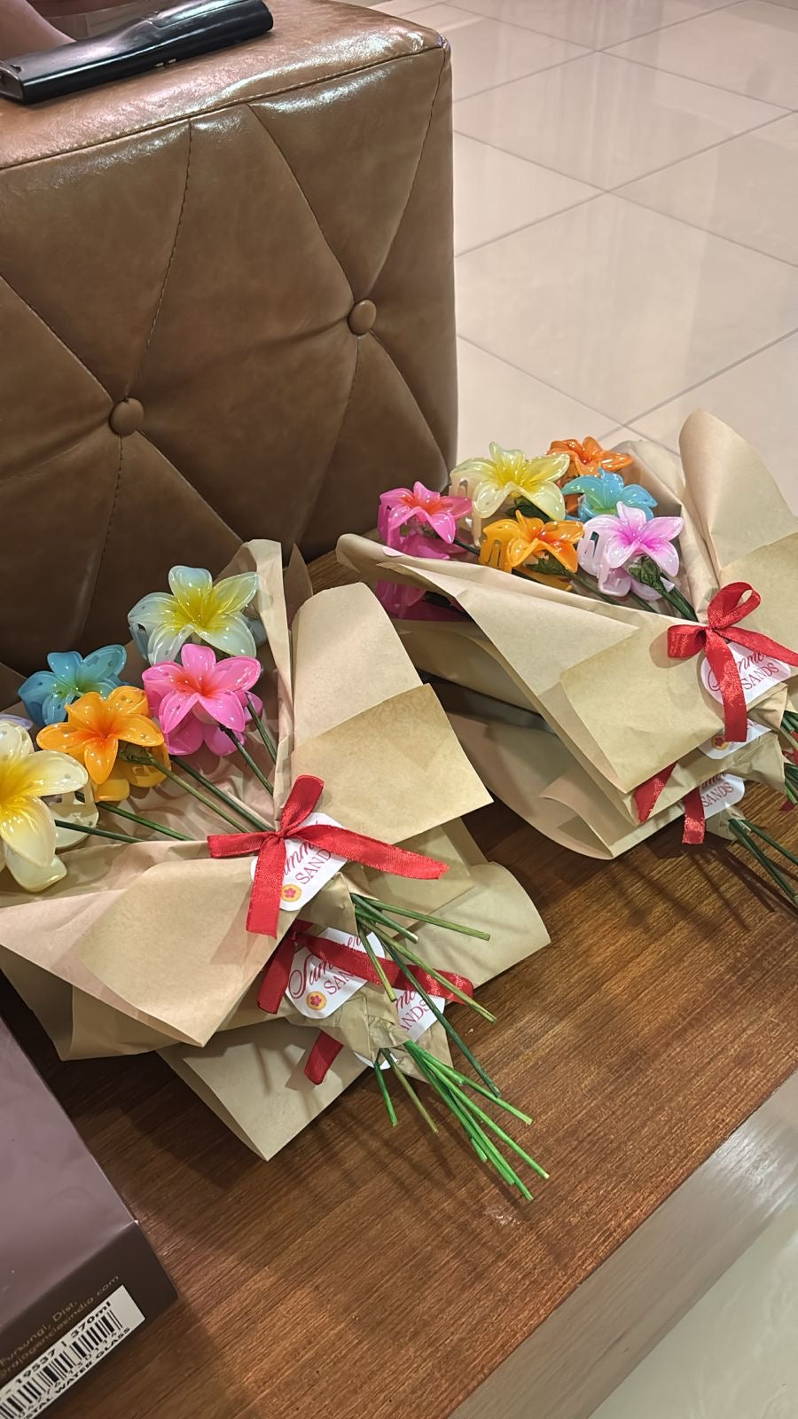 Valentines flower clip bouquet