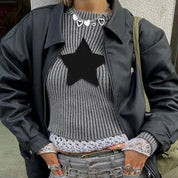 grey star long sleeve top