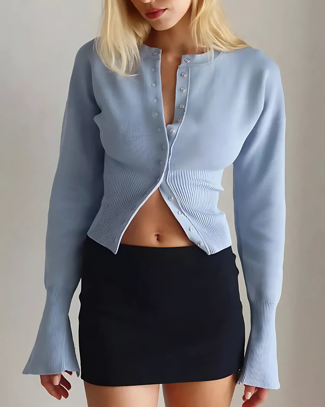 Chic Ribbed Knit Top