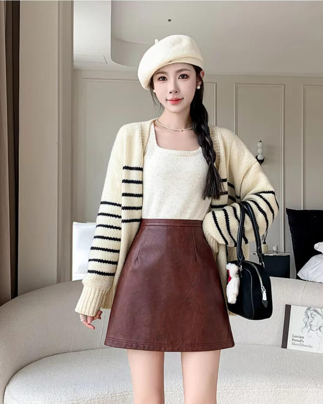 Leather Half Skirt
