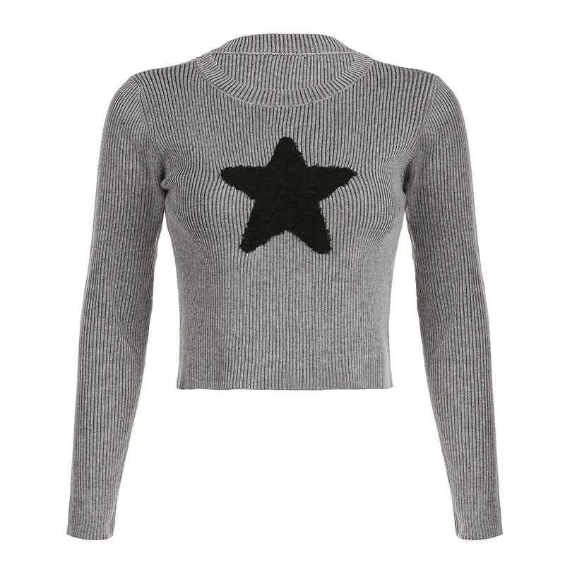 grey star long sleeve top