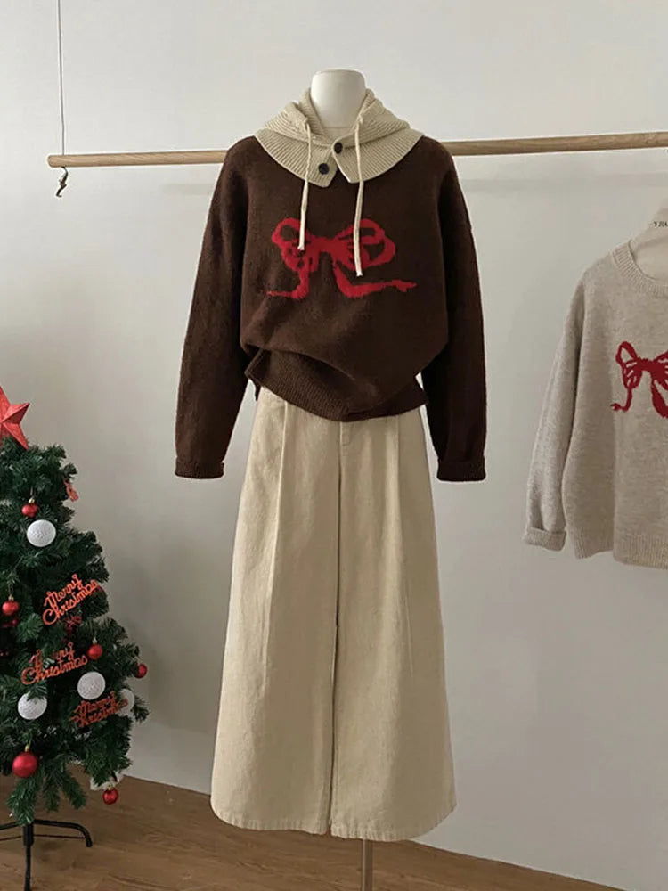 ribbon tie sweater