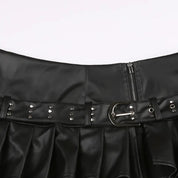 Hailey Black Belt Skirt