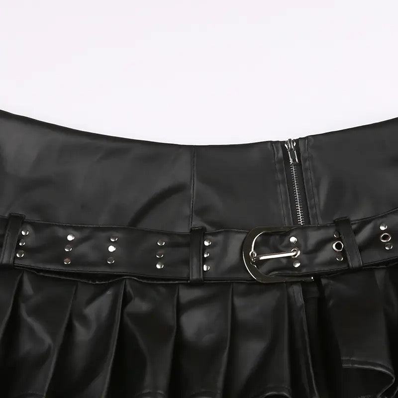 Hailey Black Belt Skirt