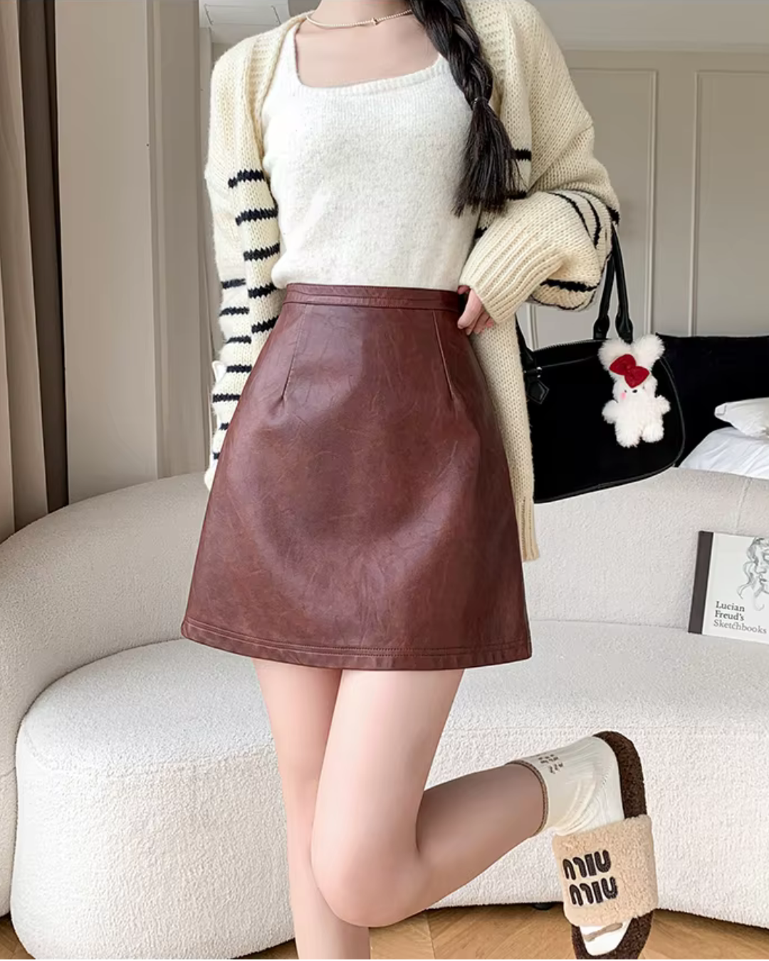 Leather Half Skirt