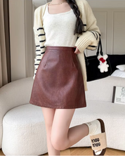 Leather Half Skirt