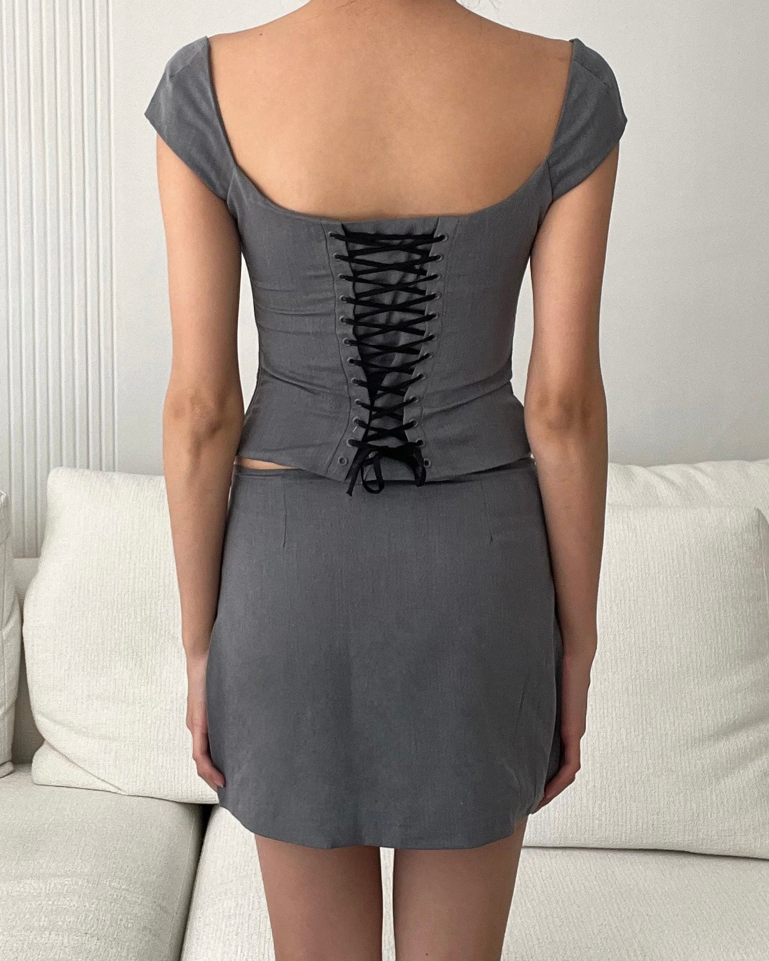 Jane Two Piece Grey Set