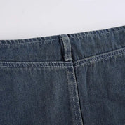 Ultra Mini Denim Belt Skirt