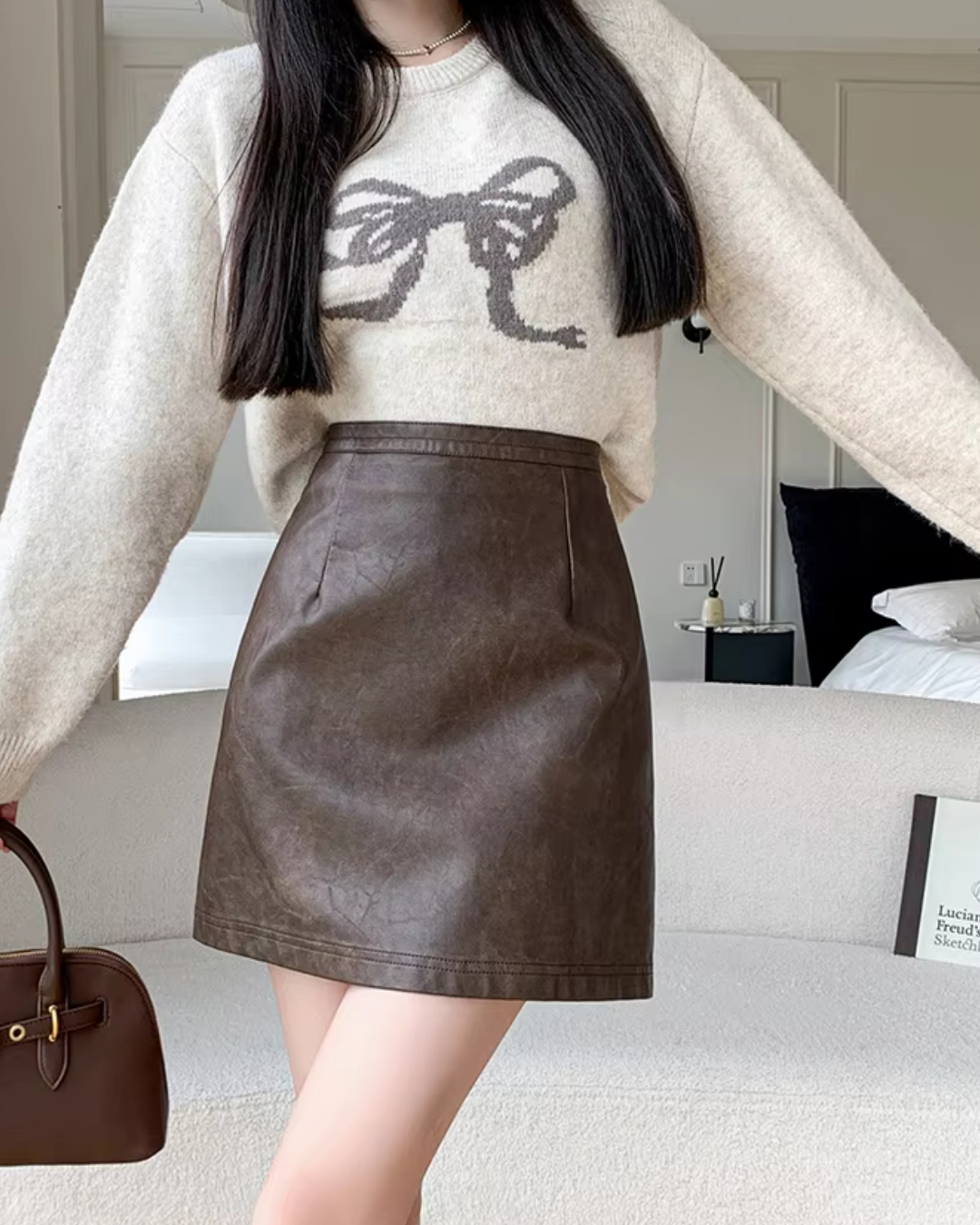 Leather Half Skirt