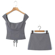 Jane Two Piece Grey Set