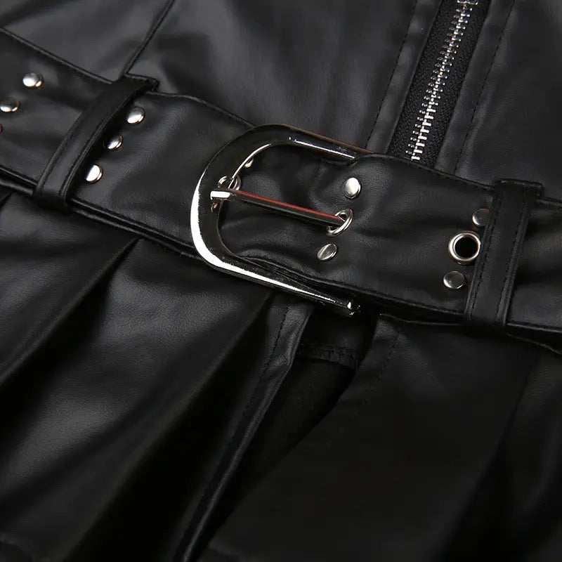 Hailey Black Belt Skirt