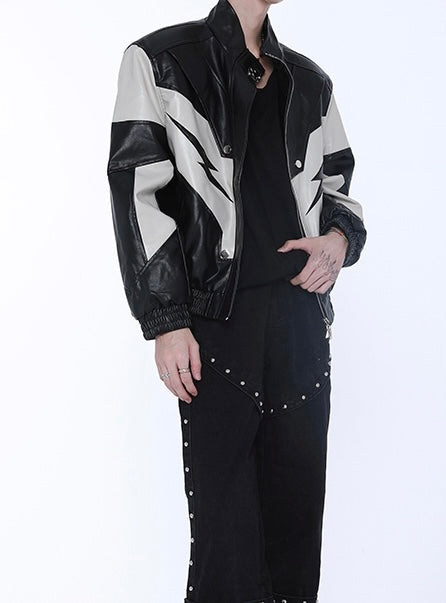 Zeus Black Leather Jacket