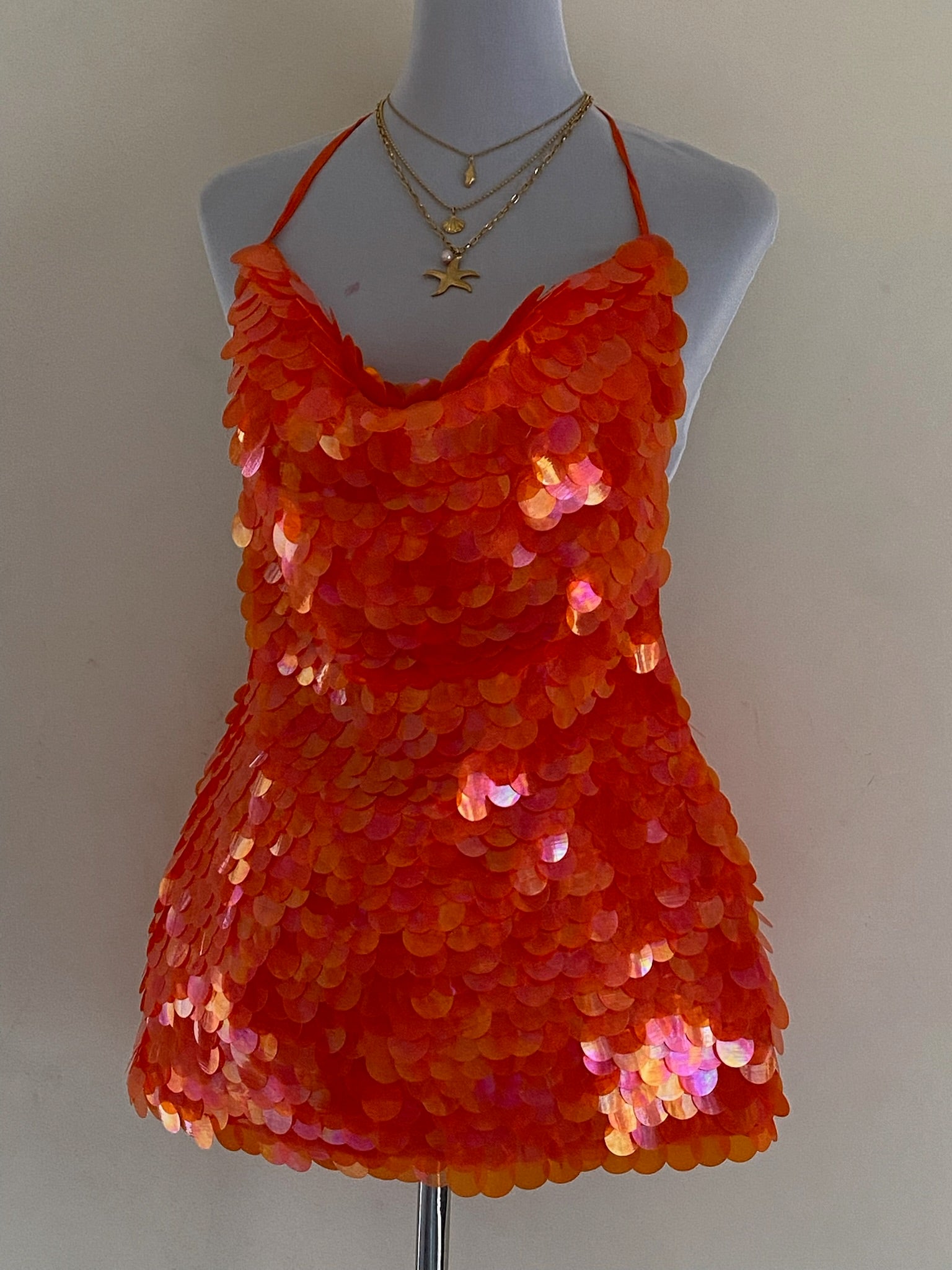 Maria Backless Sequin dress