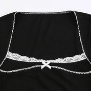 Bri Lace Square Neck Top