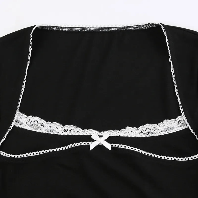 Bri Lace Square Neck Top
