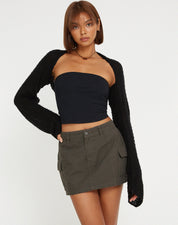 Black Bolero Soft Knit