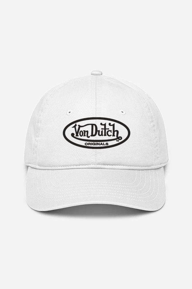 Baseball Cap Von Dutch Embroidered WHITE