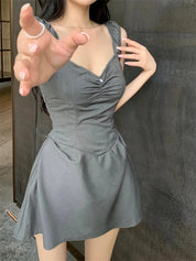 Sarah Grey Mini Dress
