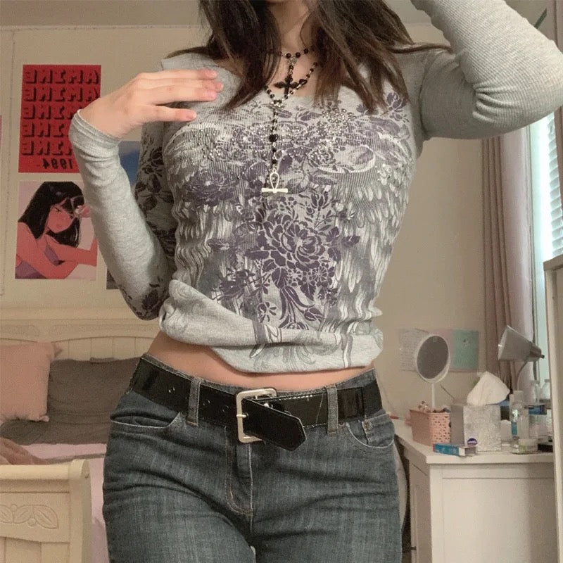 Grey Taylor Long Sleeve Top