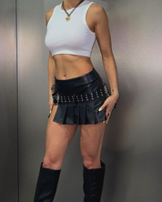 Hailey Black Belt Skirt