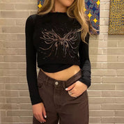 Nabi Goth Black Long Sleeve Top