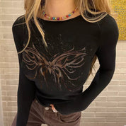 Nabi Goth Black Long Sleeve Top