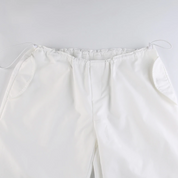 White Polyester Parachute Pants
