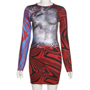 Red 2 pcs dress set