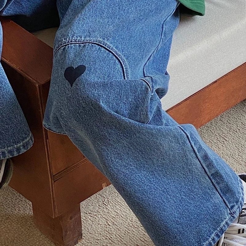 Full of Love Straight Blue Jeans