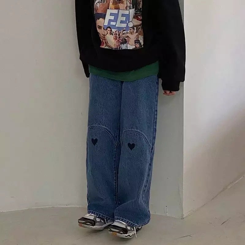 Full of Love Straight Blue Jeans