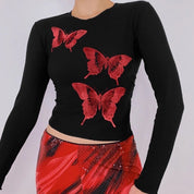 Nova Black Long Sleeve Top