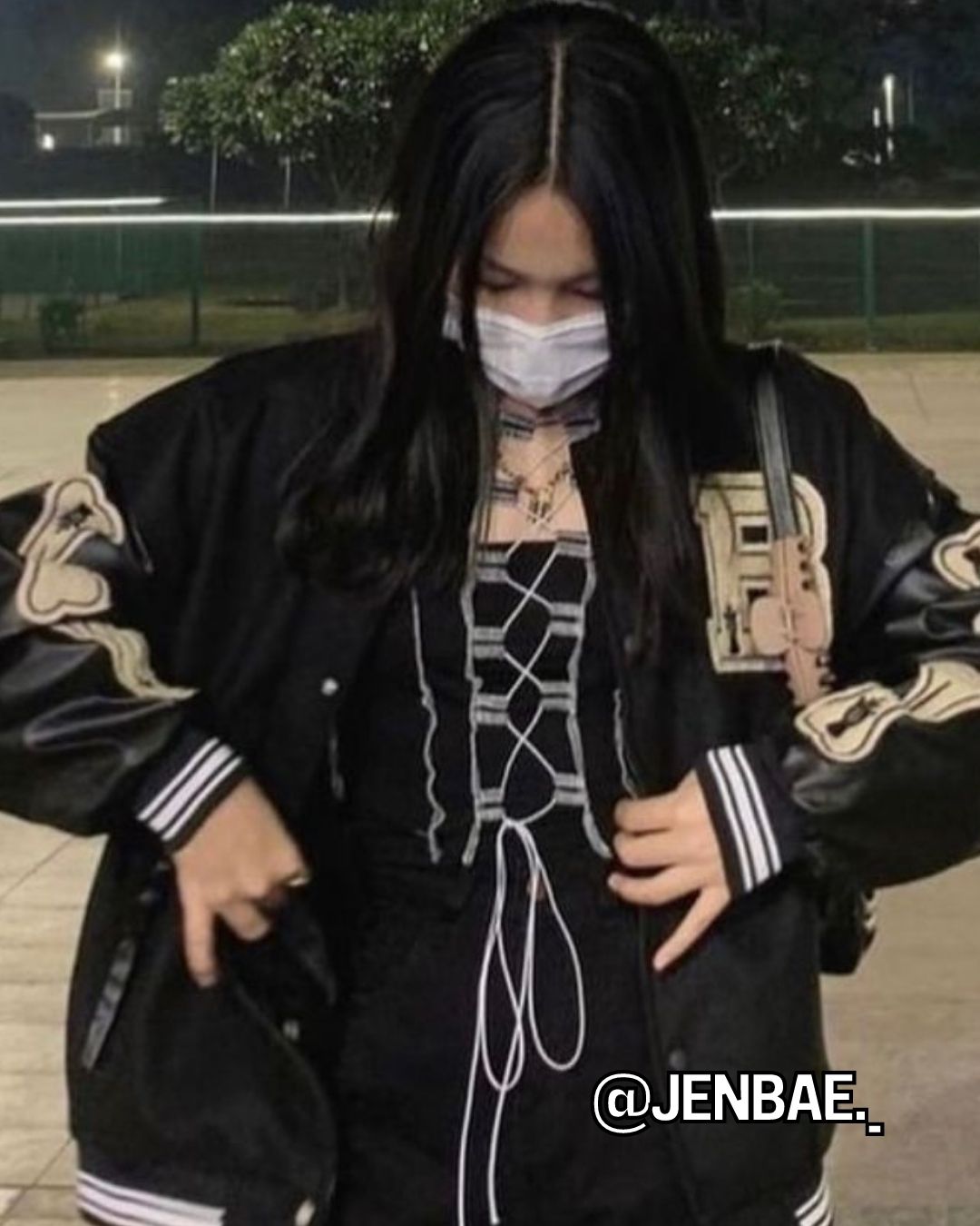 Black Tiktok Bone Jacket : Version B