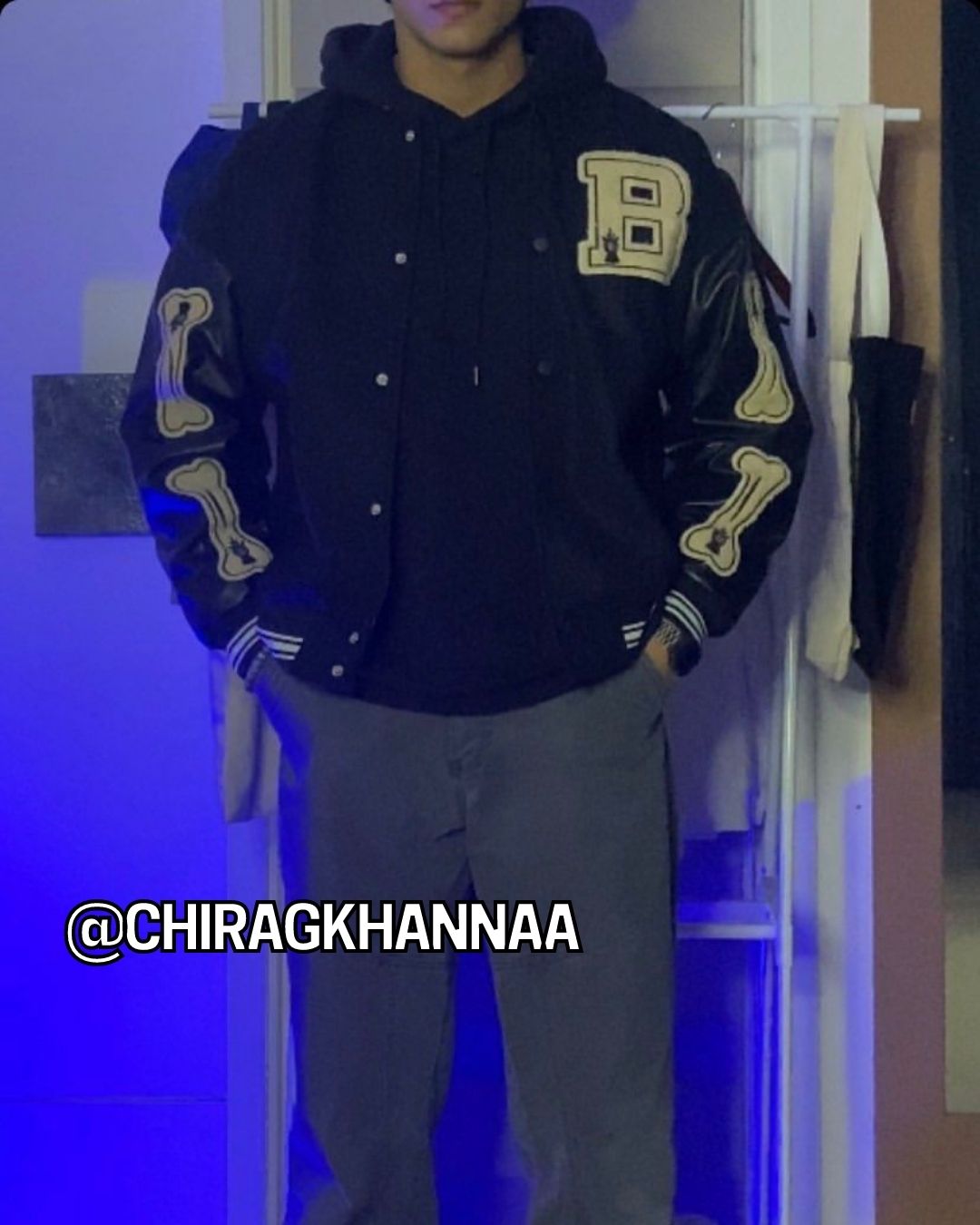 Black Tiktok Bone Jacket : Version B