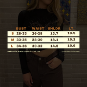 Nabi Goth Black Long Sleeve Top