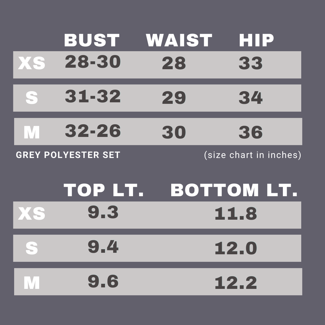 Grey Polyester Set