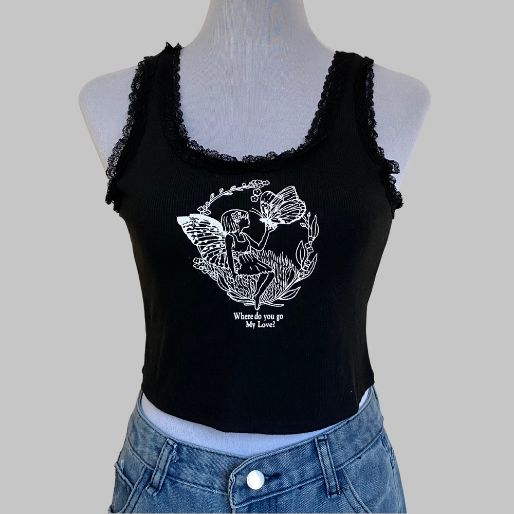 100% Cotton Fairy Lace Tank Top