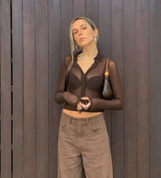 Kendall Mesh Long Sleeve Top