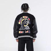 Reaper Leather Varsity Jacket