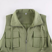 Green Zip-up Vest