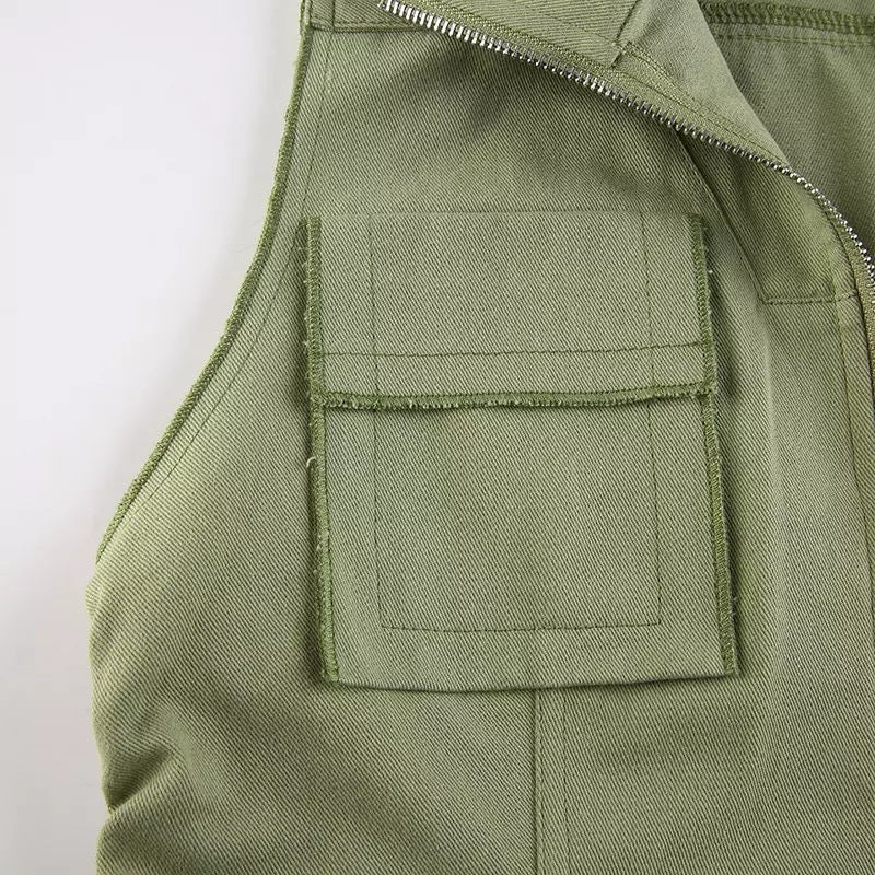 Green Zip-up Vest