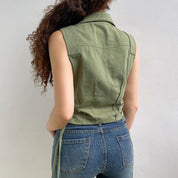 Green Zip-up Vest