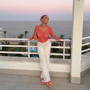Sunset Swirl Mesh Top
