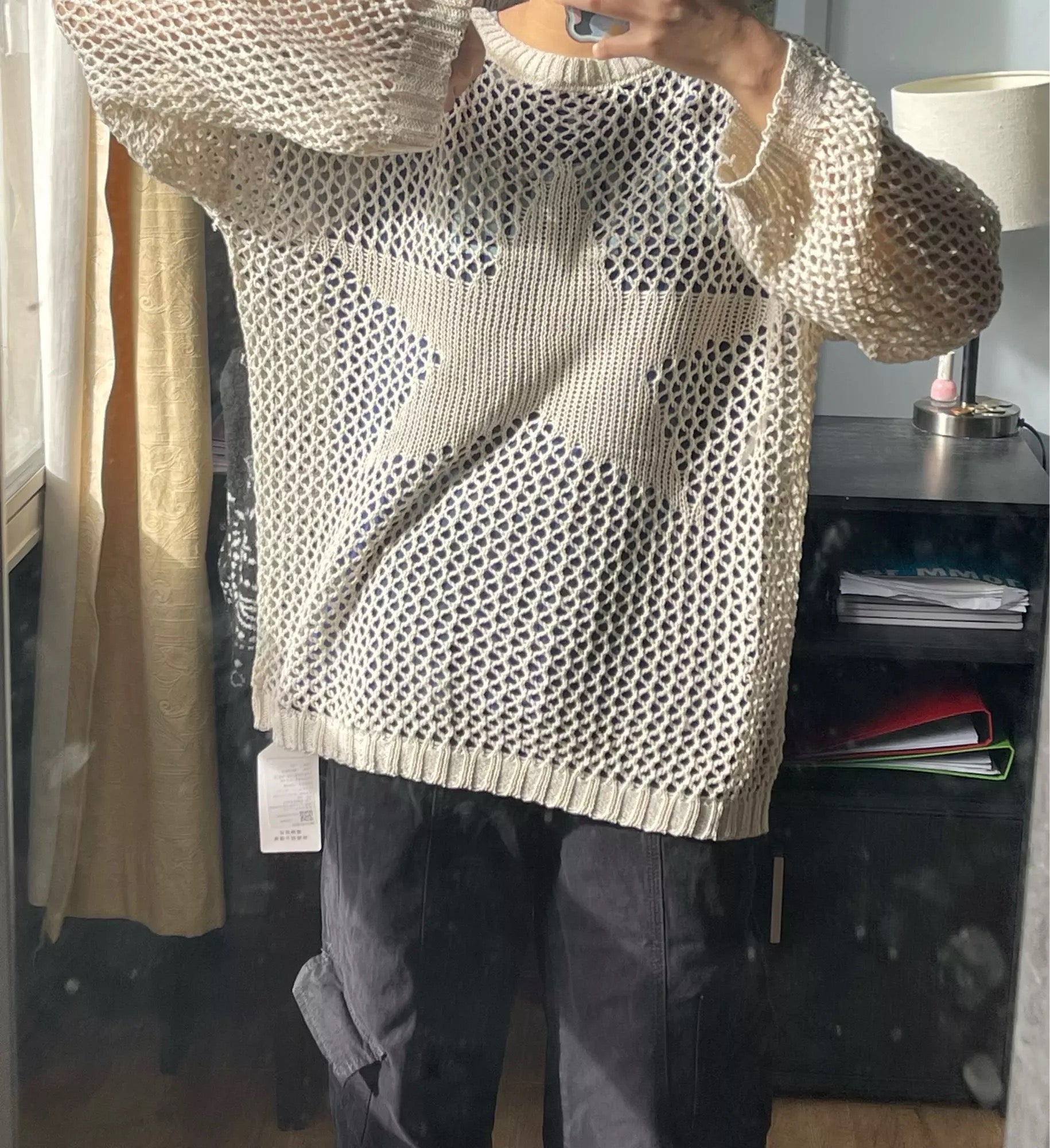Star Hollow Net Shirt